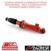 OUTBACK ARMOUR SUSPENSION KIT FRONT TRAIL & EXPD FITS MITSUBISHI PAJERO SPORT15+